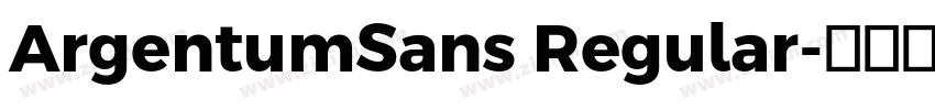 ArgentumSans Regular字体转换